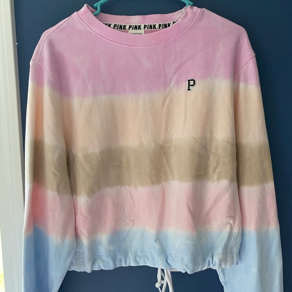 VS PINK drawstring crewneck